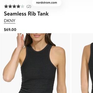DKNY seamless ribbed tank top
